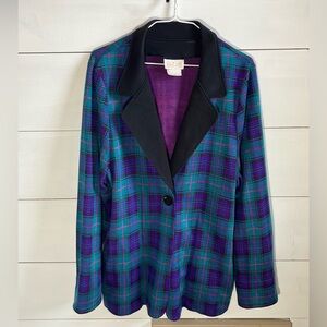 Deni M. Original Inc. Vintage Plaid Blazer